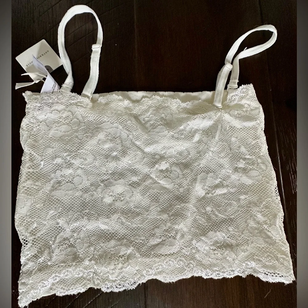 ‼️RARE‼️🎸ANTHROPOLOGIE🎸🔥NWT🔥Lace Scalloped Bandeau Bralette— S/M